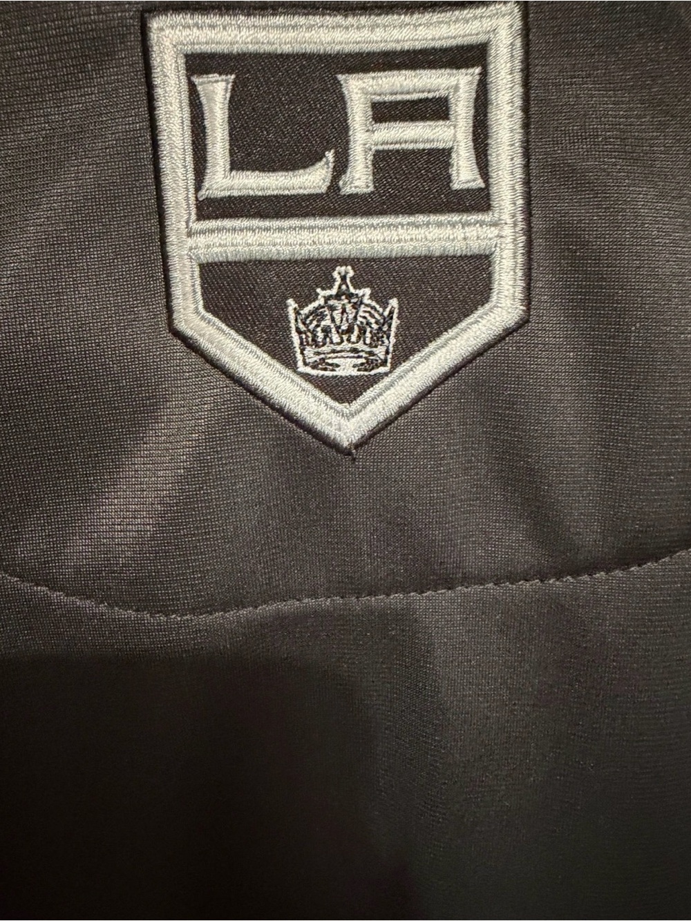 La Kings Men's Black & Light Gray Team Windbreaker Jacket View 3